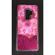 Capa Gel Liquid Y Birlhantes Samsung Galaxy S9 G960 Rosado